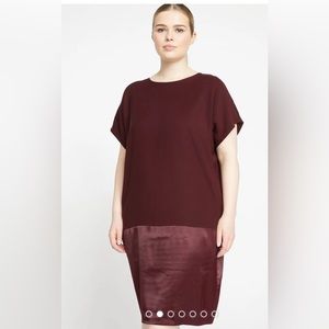 Universal Standard Avenir Double Luxe Dress in Black Cherry size M (18-20)